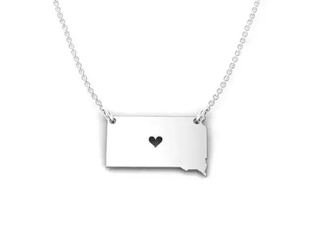 Silver Color South Dakota Pendant