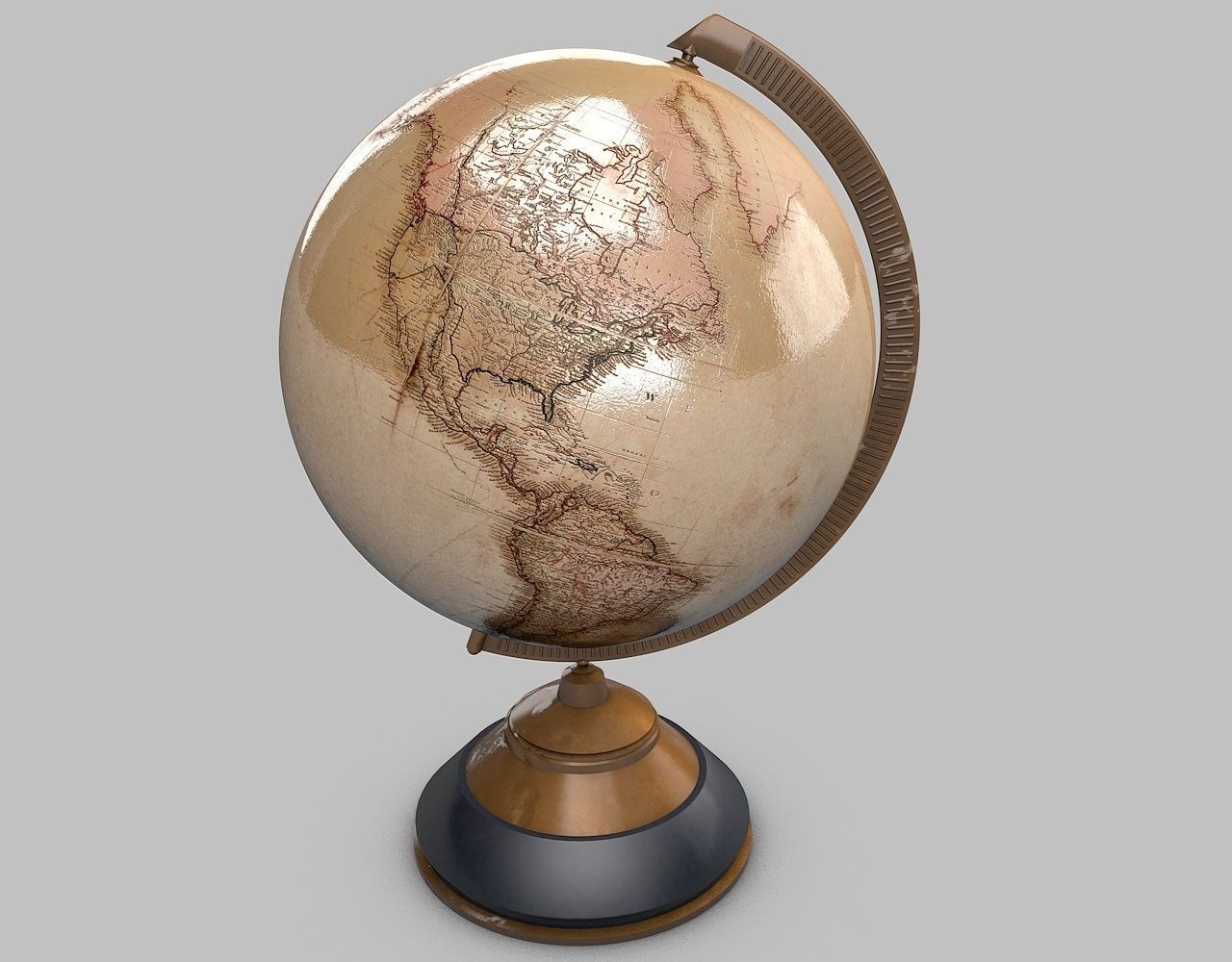 Old-Globe easter egg 3D model_4