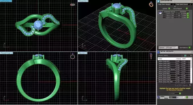 Old fashion ring 258 3D print model