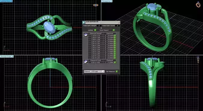 Distorted ring 254 3D print model