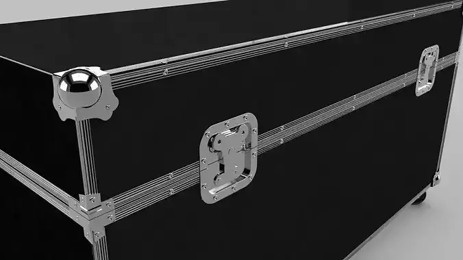 Flight-Case suitcase on wheels 3D model
