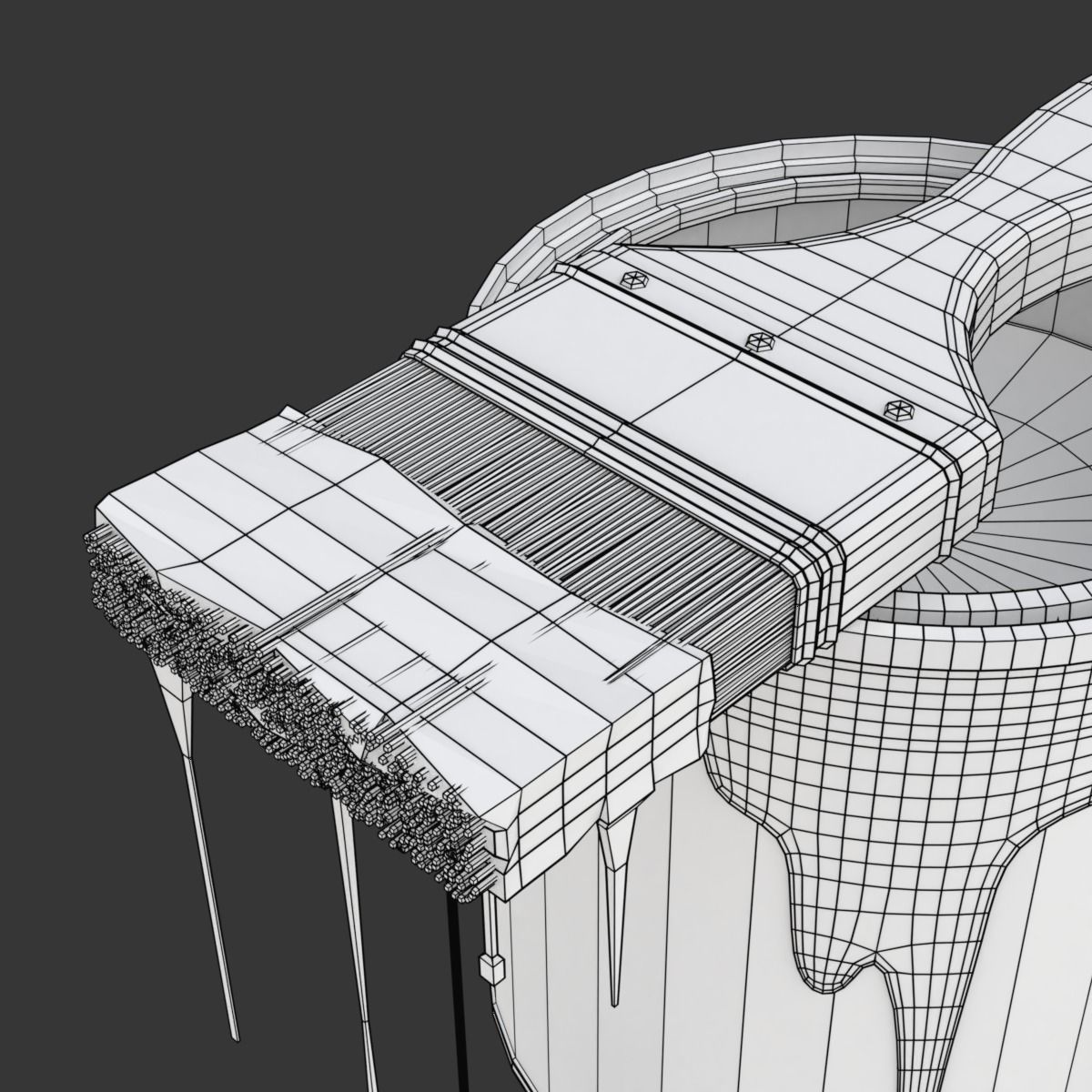 Paint Can and Brush 3D model_18