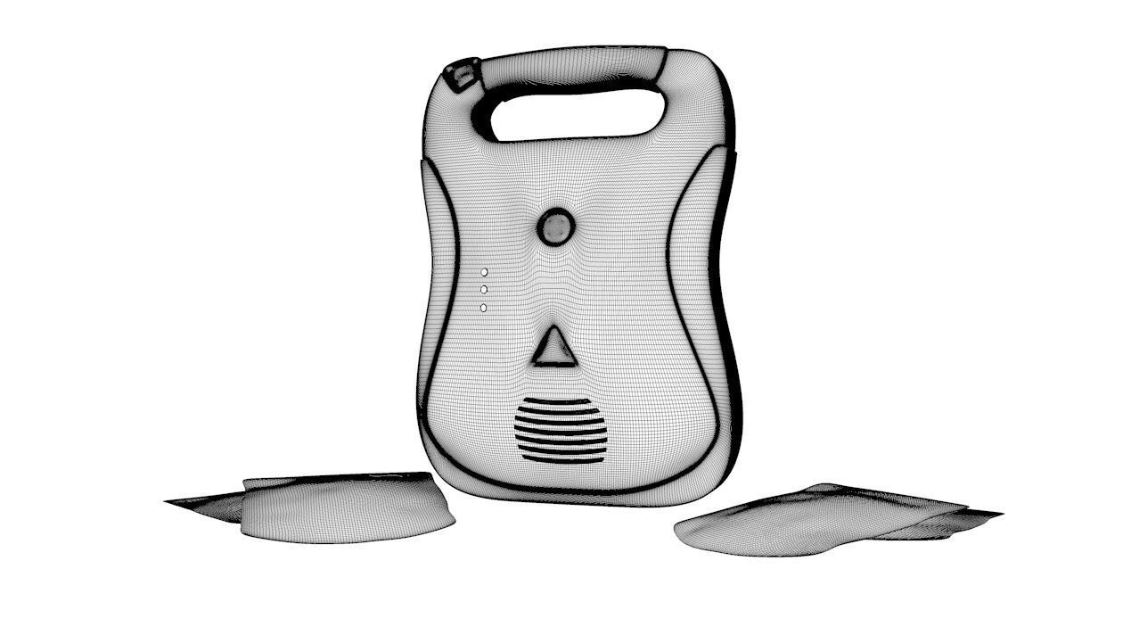 Defibrillator pen with two pieces of paper 3D model_6