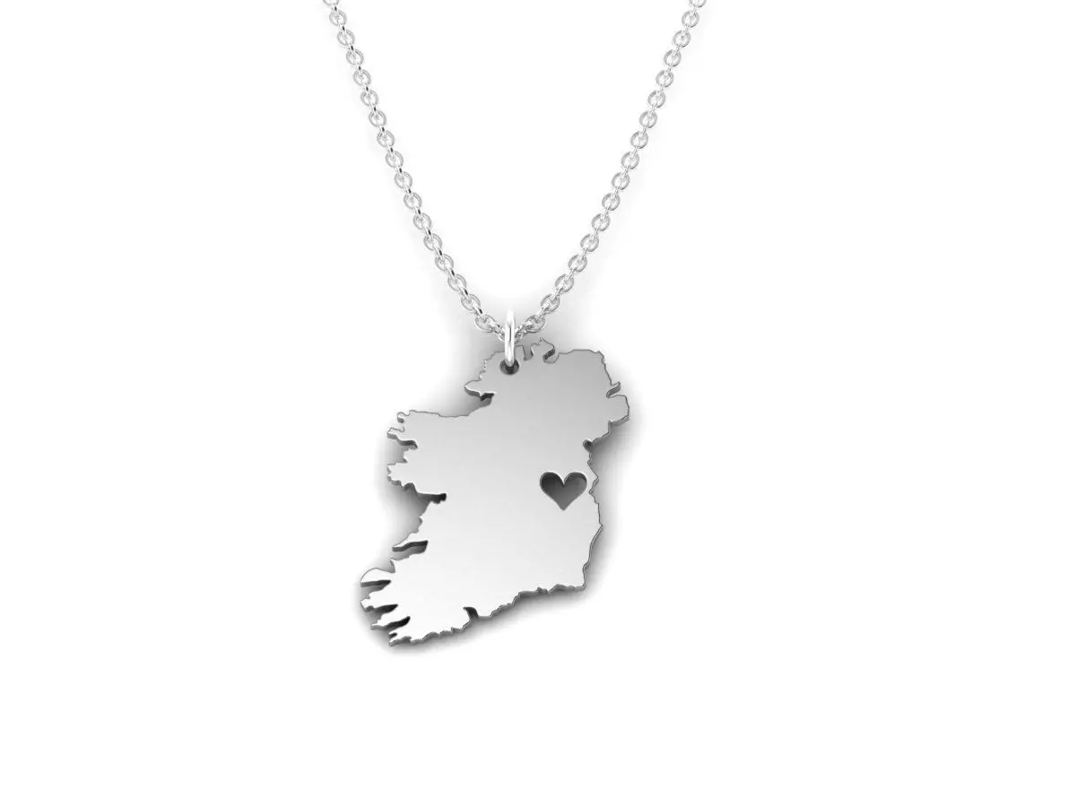 Ireland Map Stainless Steel Pendant 3D print model