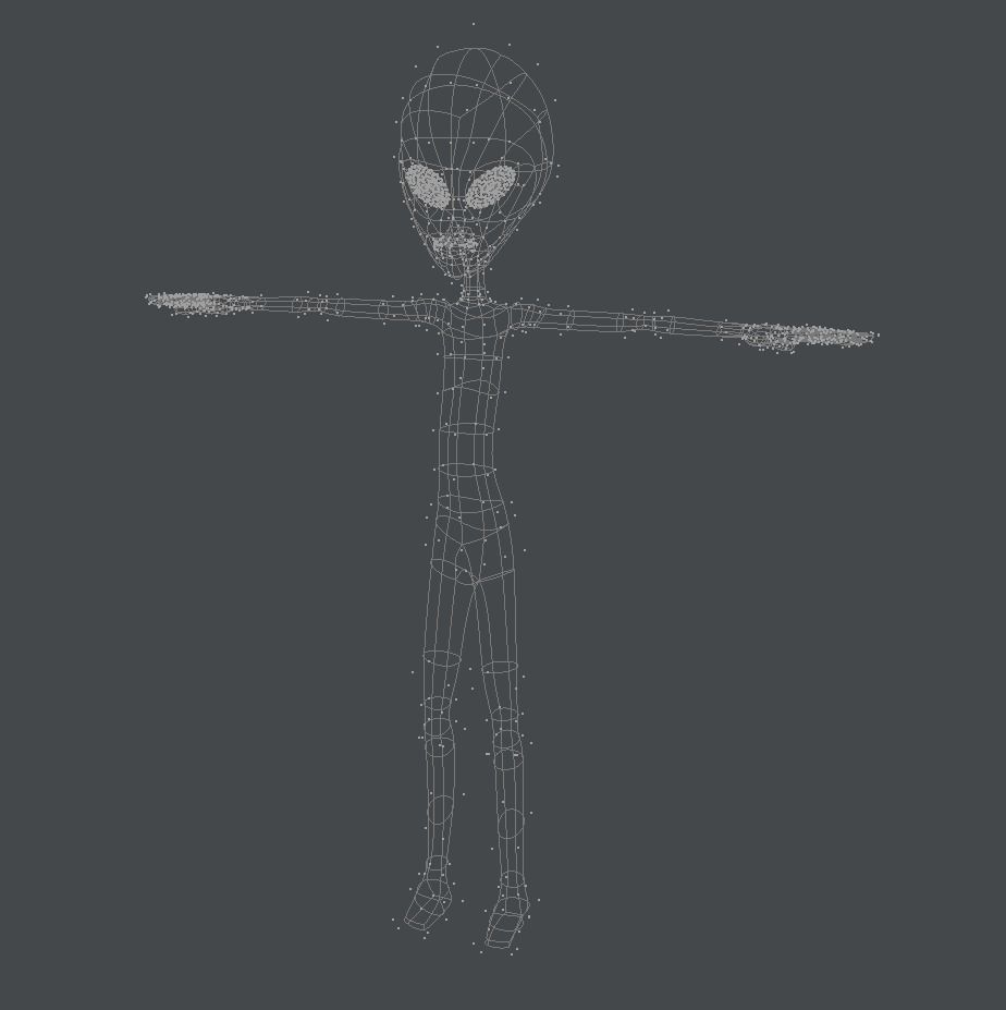 Grey Alien 3D model_1
