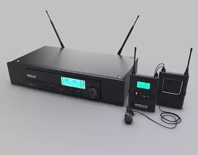 Wireless-Lav-Mics wireless microphone system 3D model