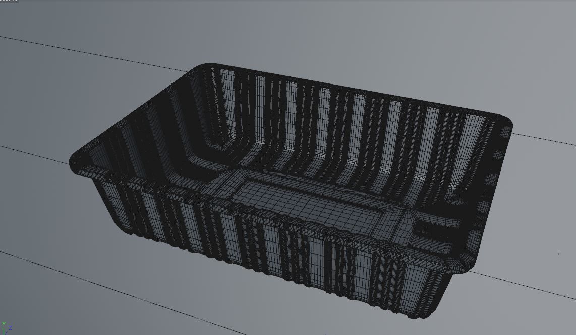 Transparent Plastic Food Container 3D model_3