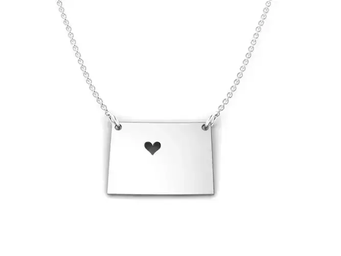 Colorado Map Stainless Steel Pendant 3D print model