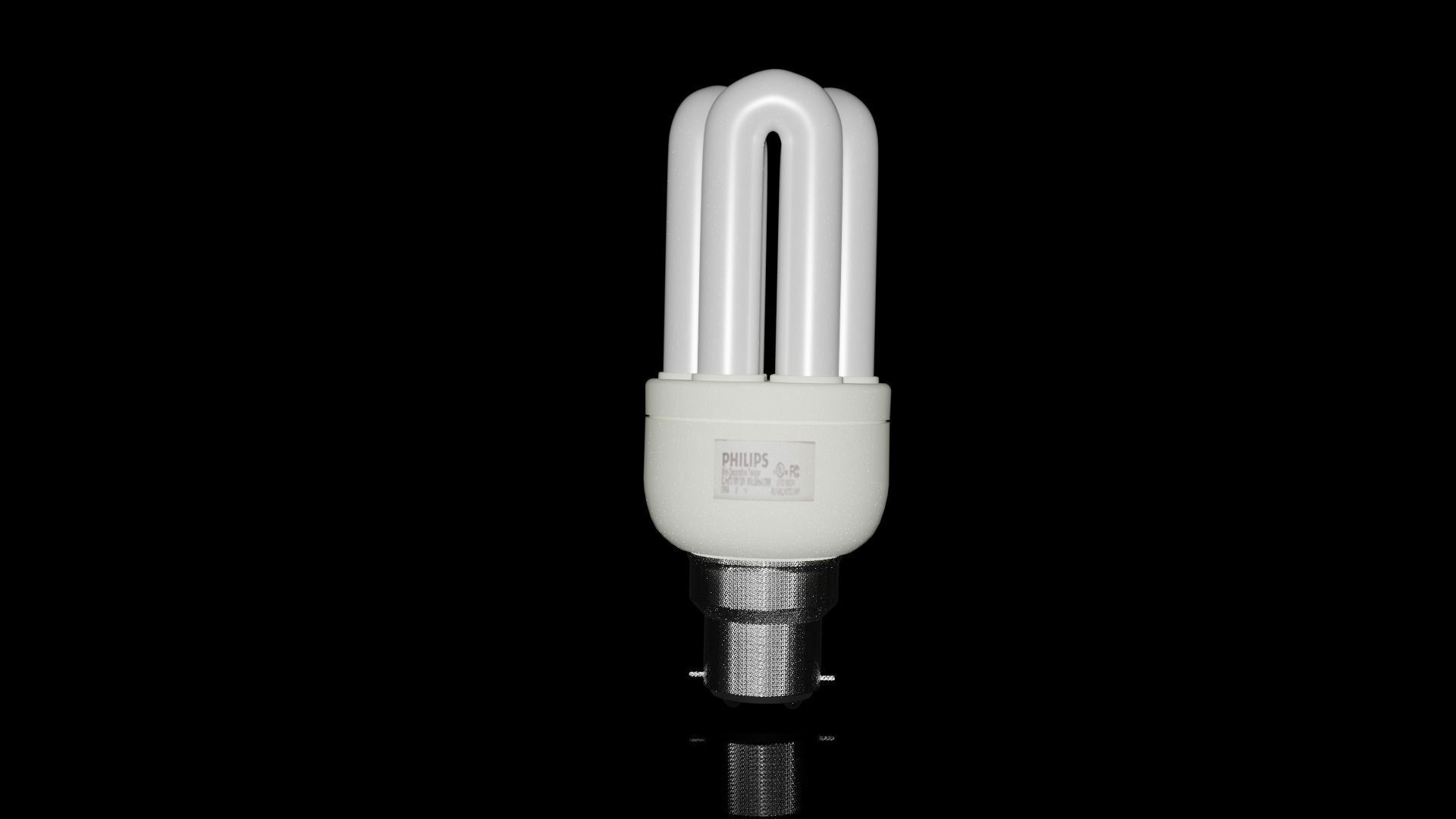 CFL Philips bulb Free 3D model_1