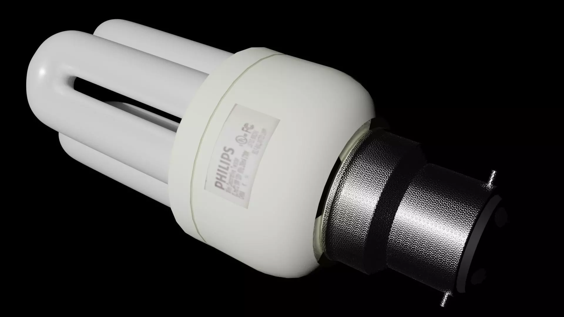 CFL Philips bulb Free 3D model_0