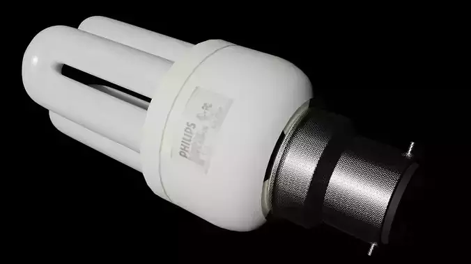 CFL Philips bulb Free 3D model