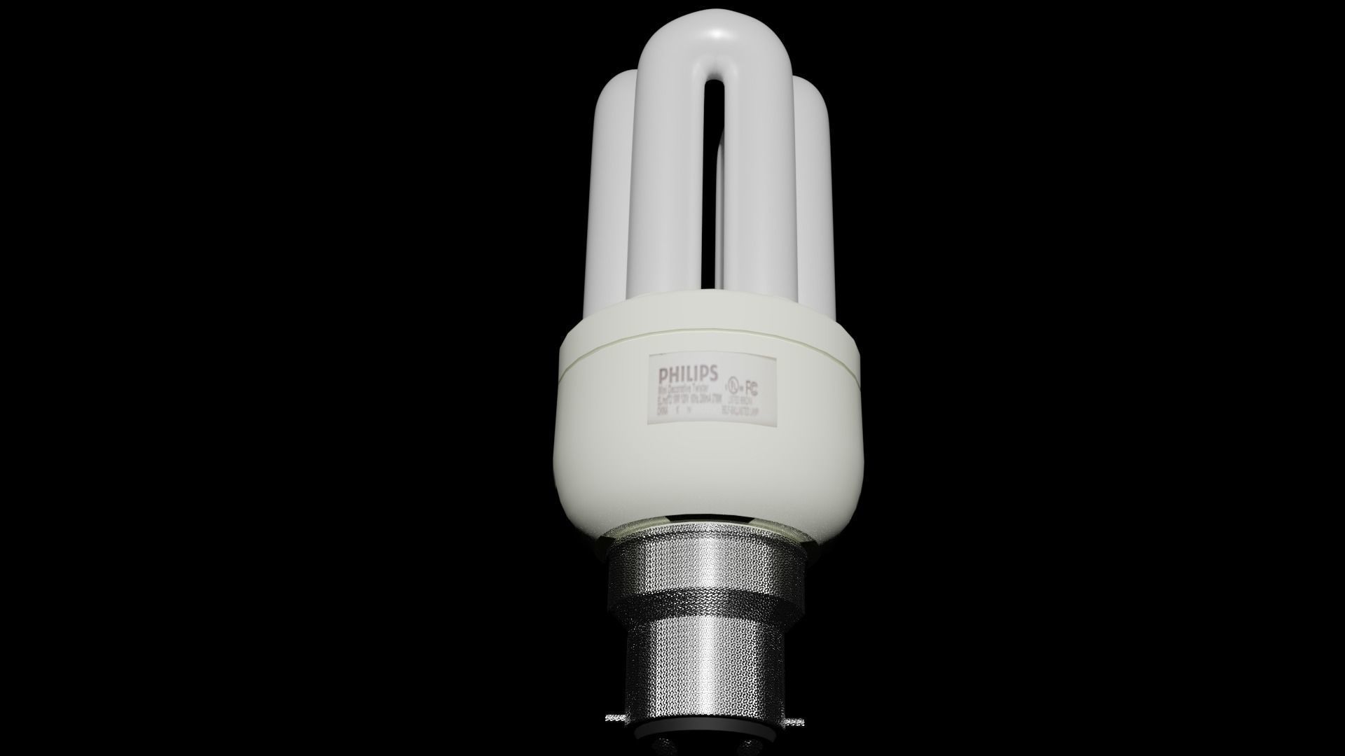 CFL Philips bulb Free 3D model_2