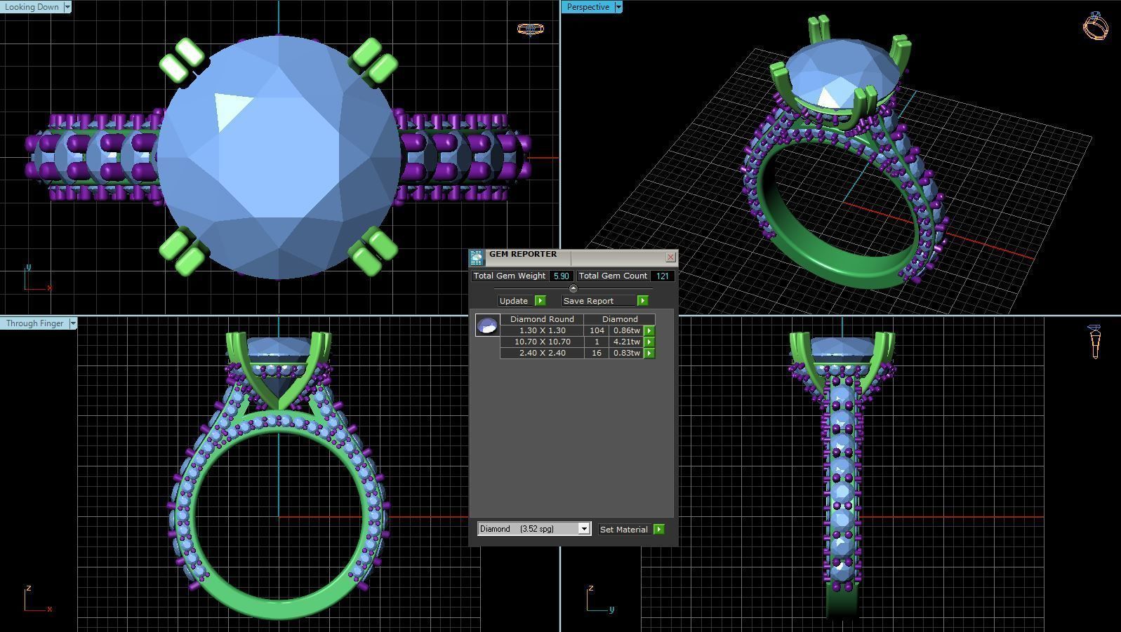 BULK-3DM-With Gems-RING 36 Files 3D print model_80