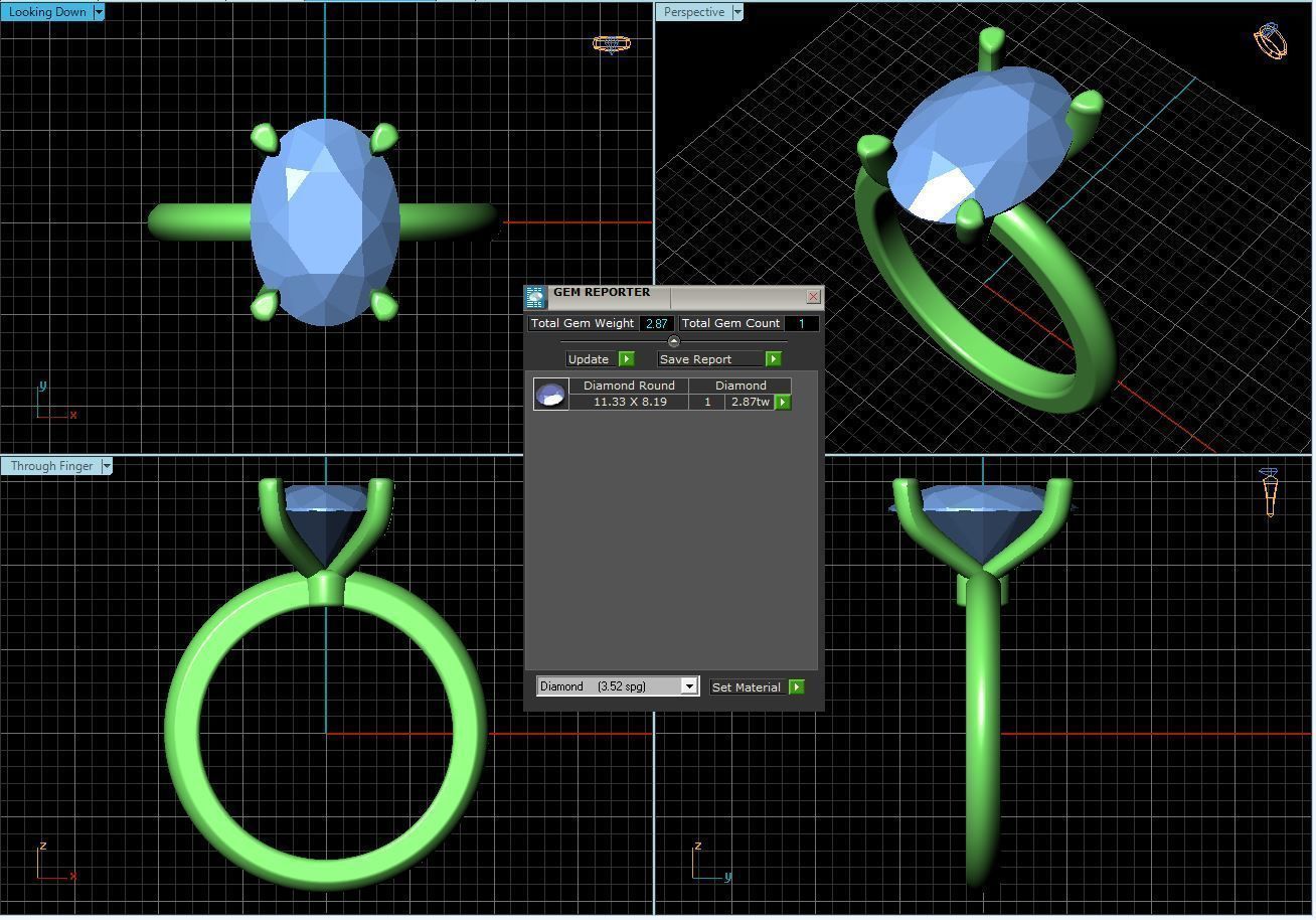 BULK-3DM-With Gems-RING 36 Files 3D print model_77