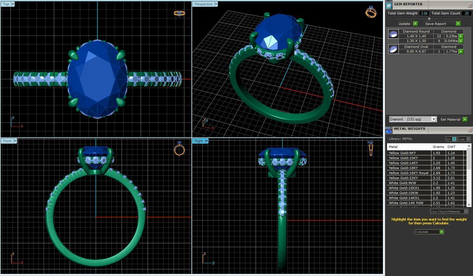 BULK-3DM-With Gems-RING 36 Files 3D print model_69