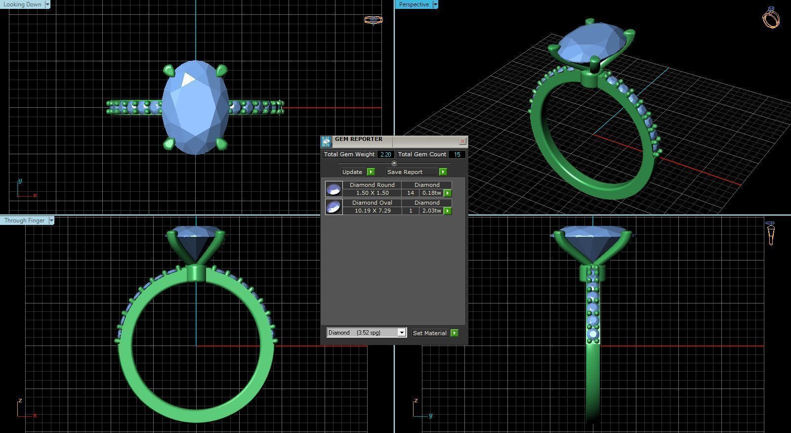 BULK-3DM-With Gems-RING 36 Files 3D print model_61