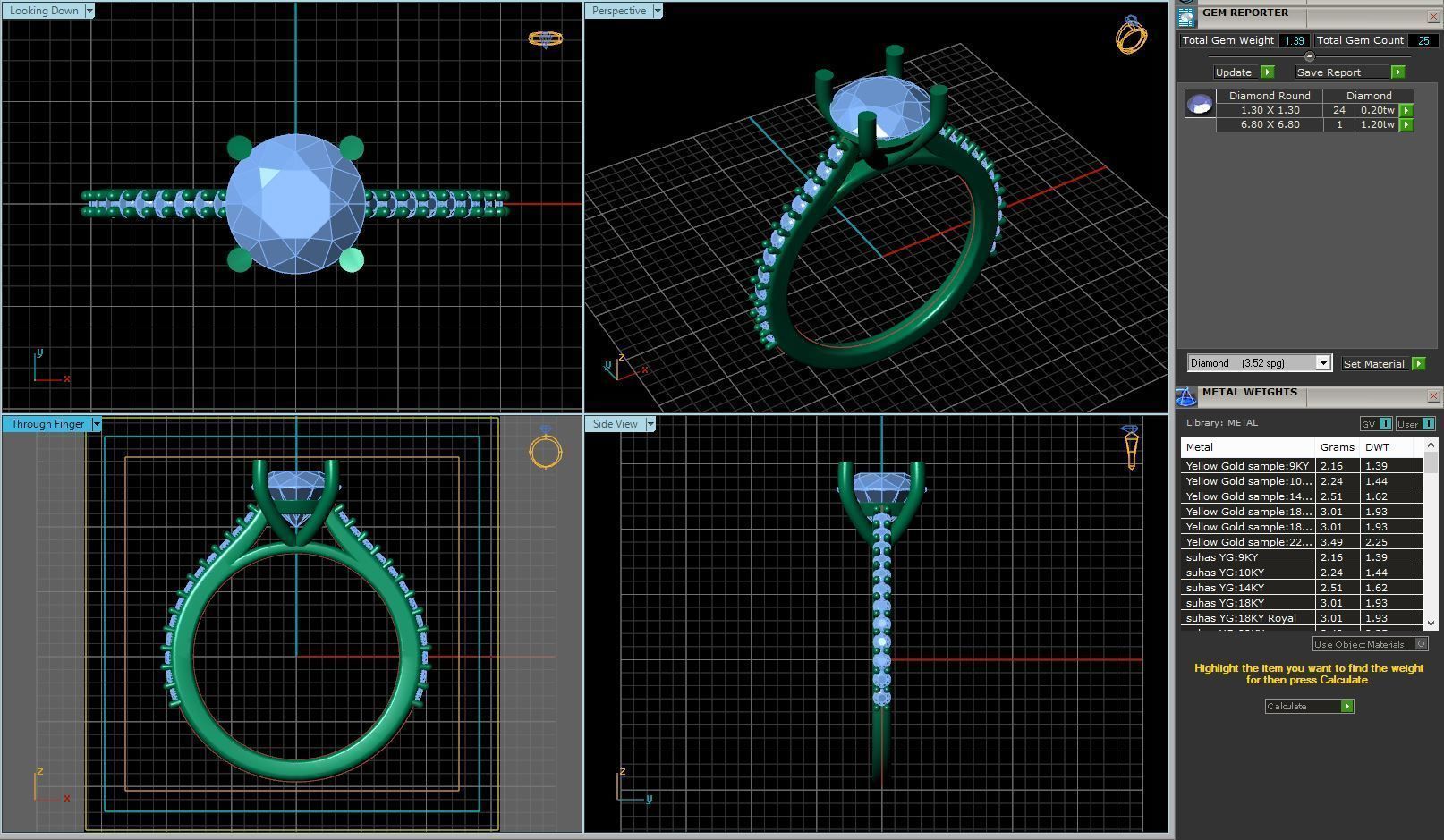BULK-3DM-With Gems-RING 36 Files 3D print model_73