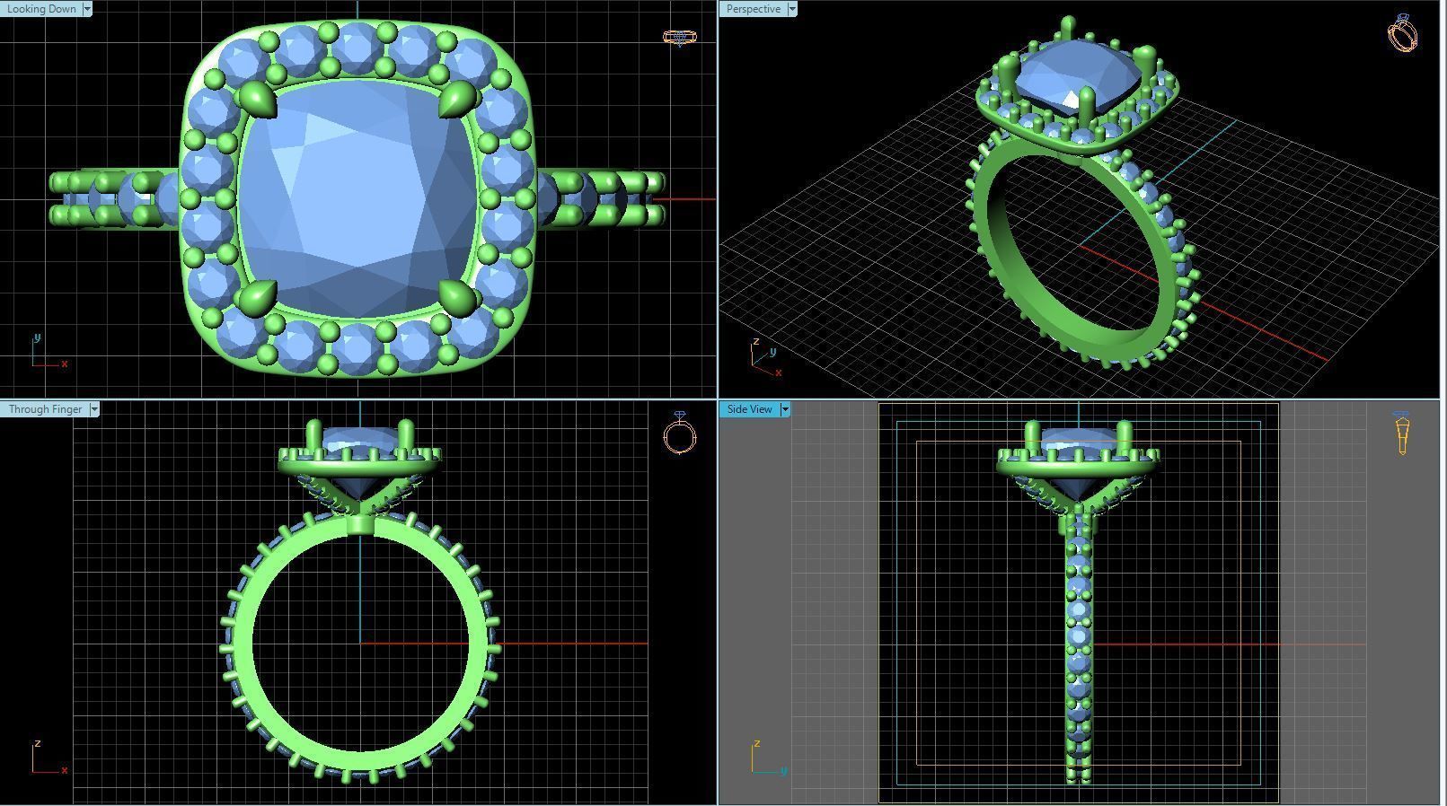 BULK-3DM-With Gems-RING 36 Files 3D print model_83