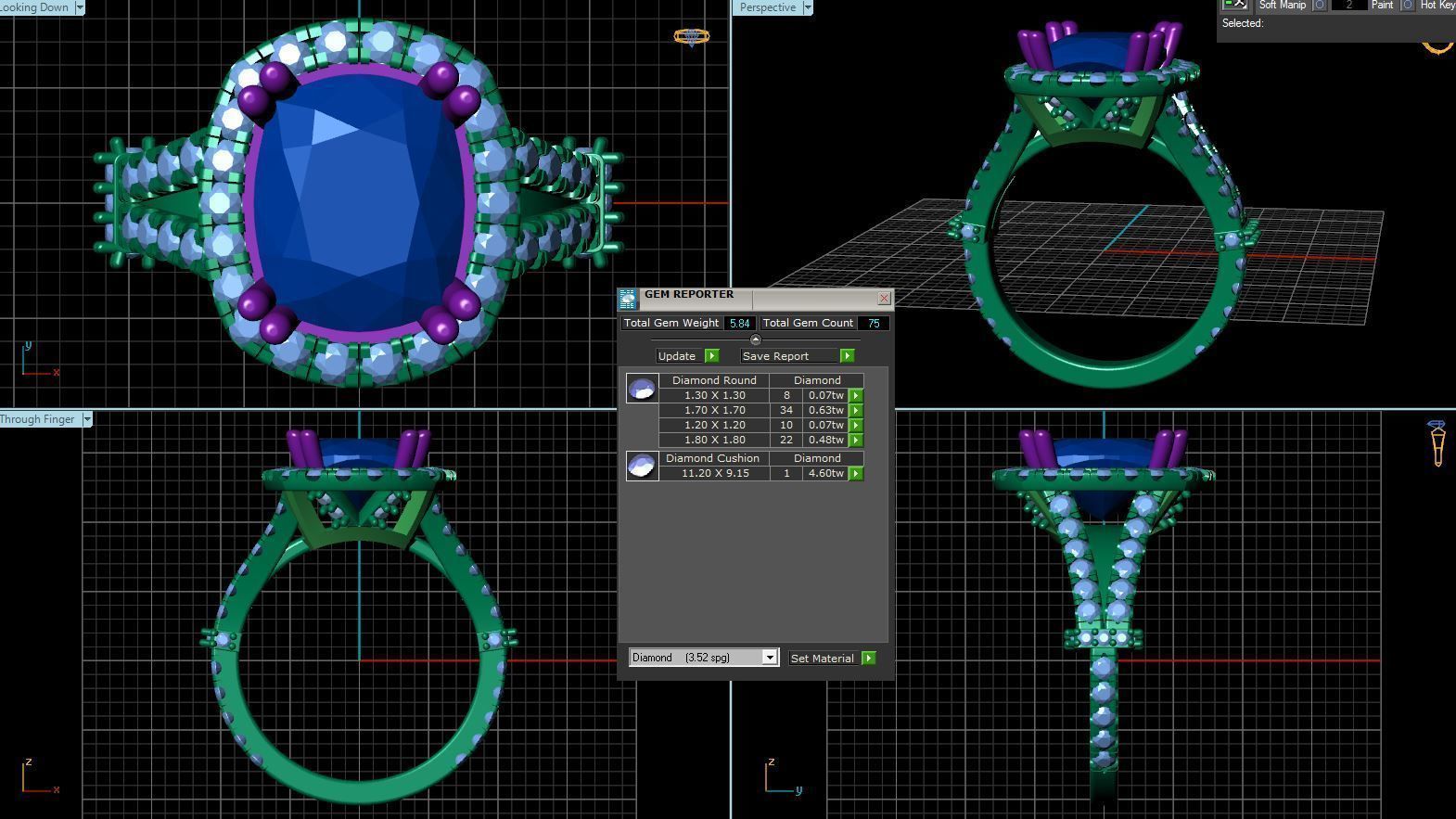 BULK-3DM-With Gems-RING 36 Files 3D print model_44