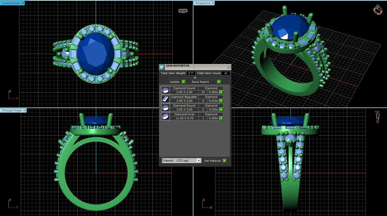 BULK-3DM-With Gems-RING 36 Files 3D print model_78