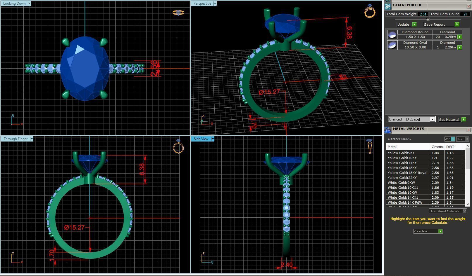 BULK-3DM-With Gems-RING 36 Files 3D print model_70
