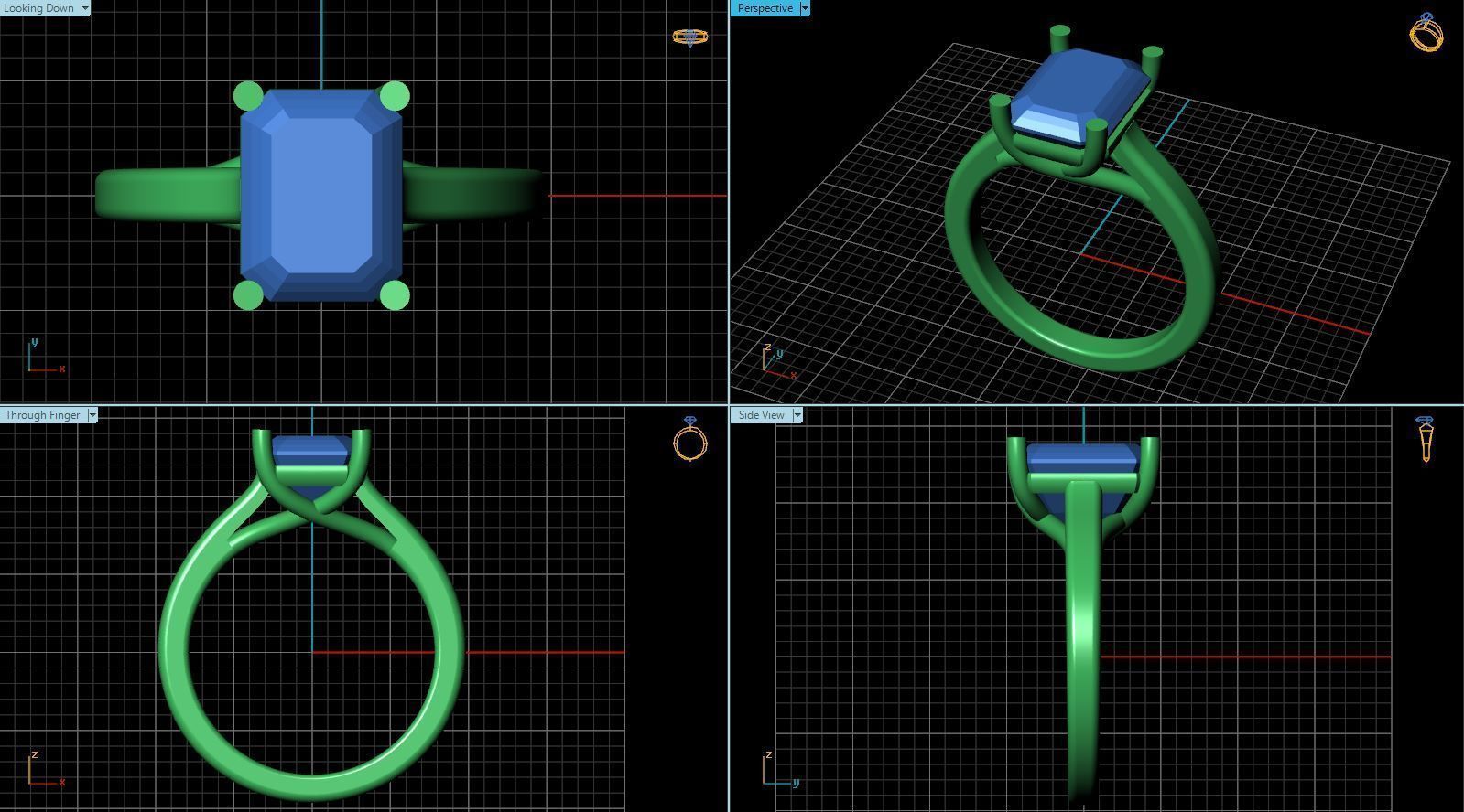 BULK-3DM-With Gems-RING 36 Files 3D print model_45