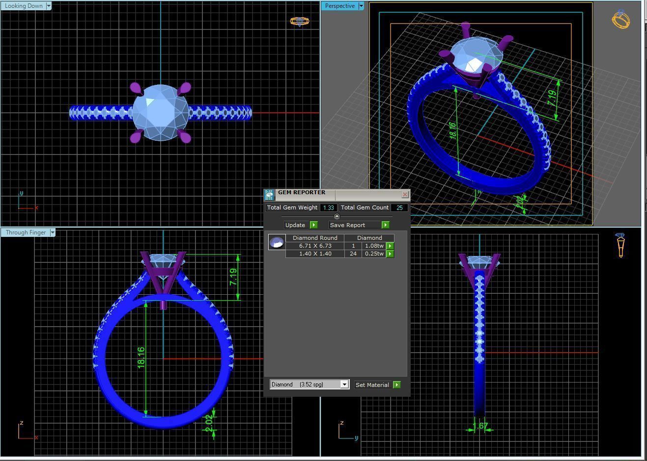 BULK-3DM-With Gems-RING 36 Files 3D print model_79