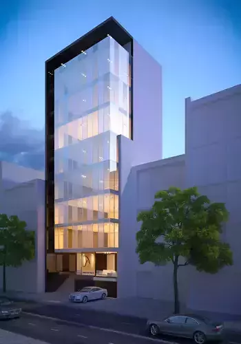 OFFICE BULIDING - LIGHTING - RENDERING WITH HDRI 3D model