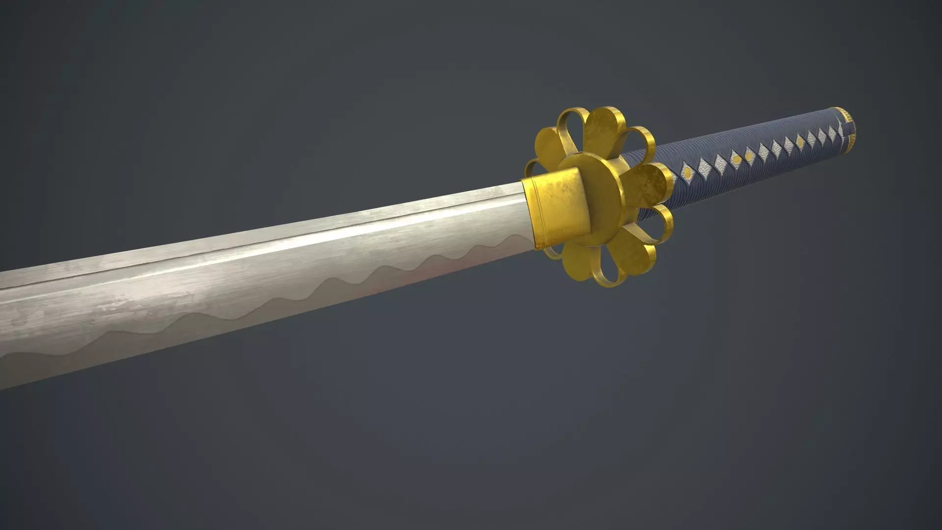 Katana Sword Low-poly 3D model_0