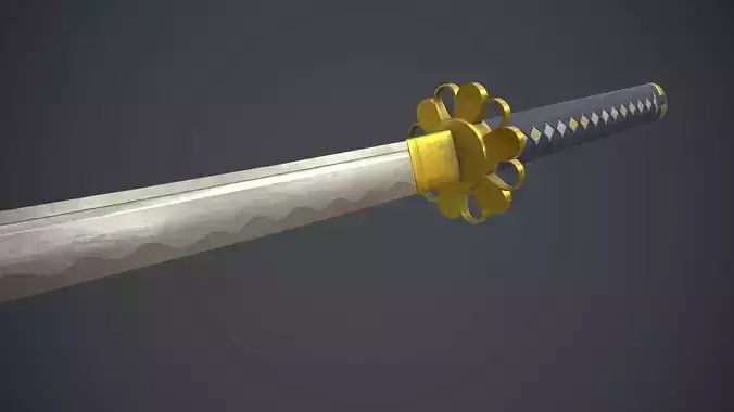 Katana Sword Low-poly 3D model