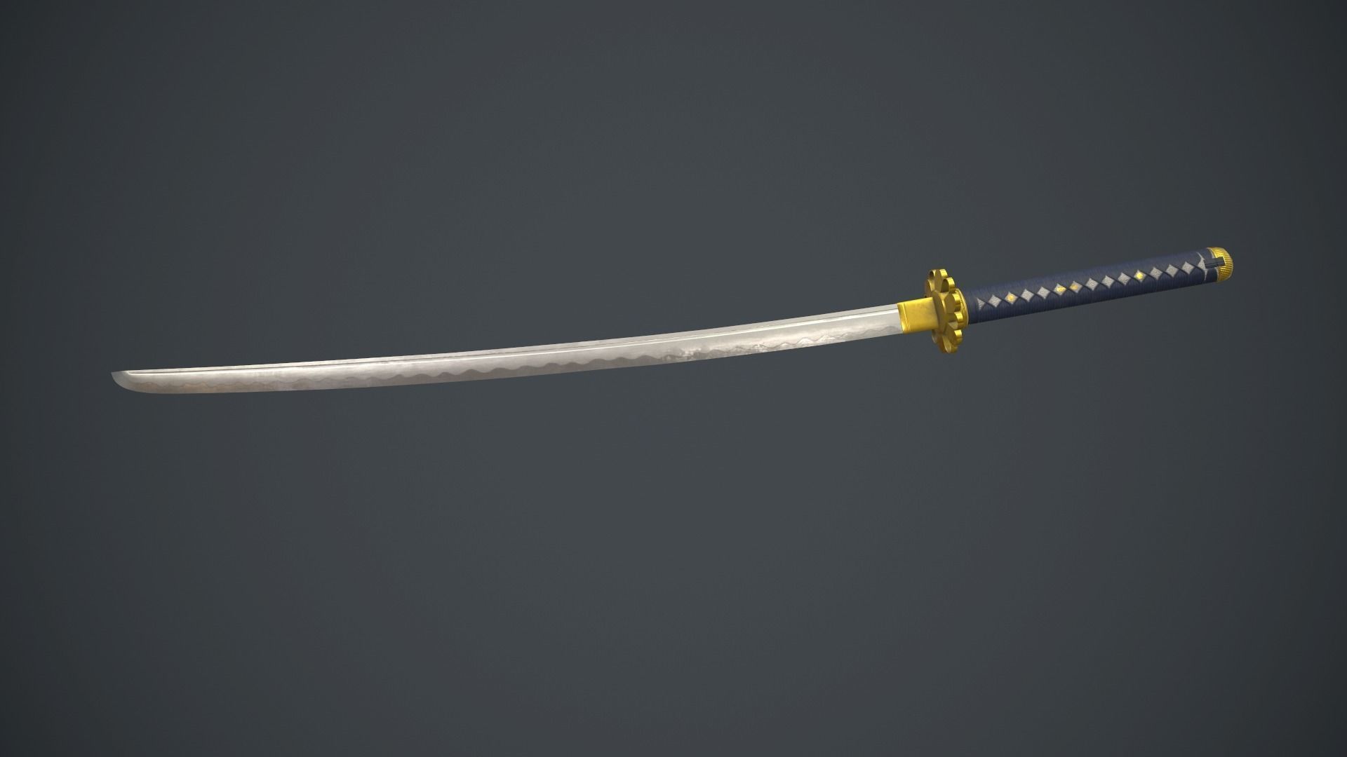 Katana Sword Low-poly 3D model_4
