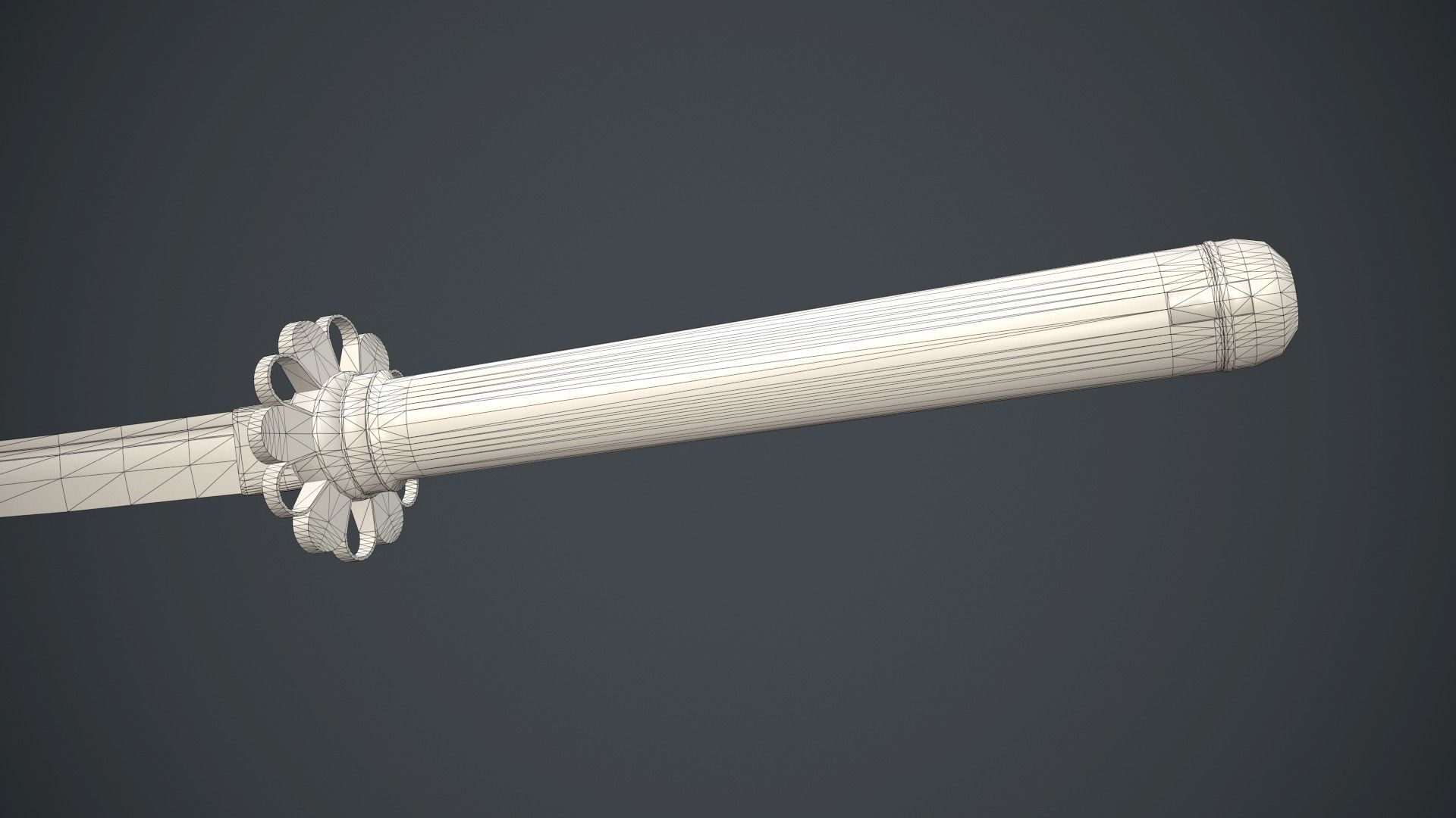 Katana Sword Low-poly 3D model_11