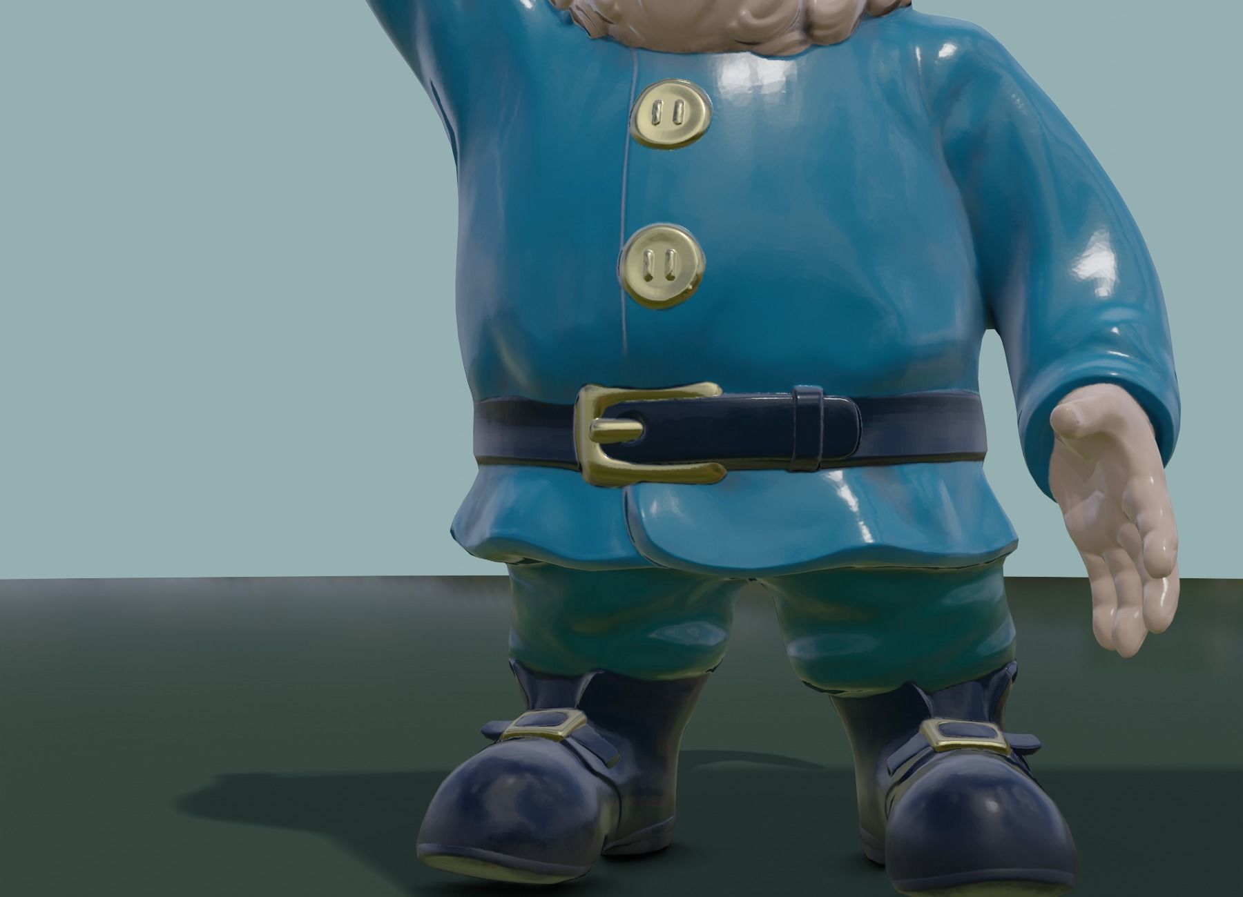 Garden Gnome PBR Low-poly 3D model_14
