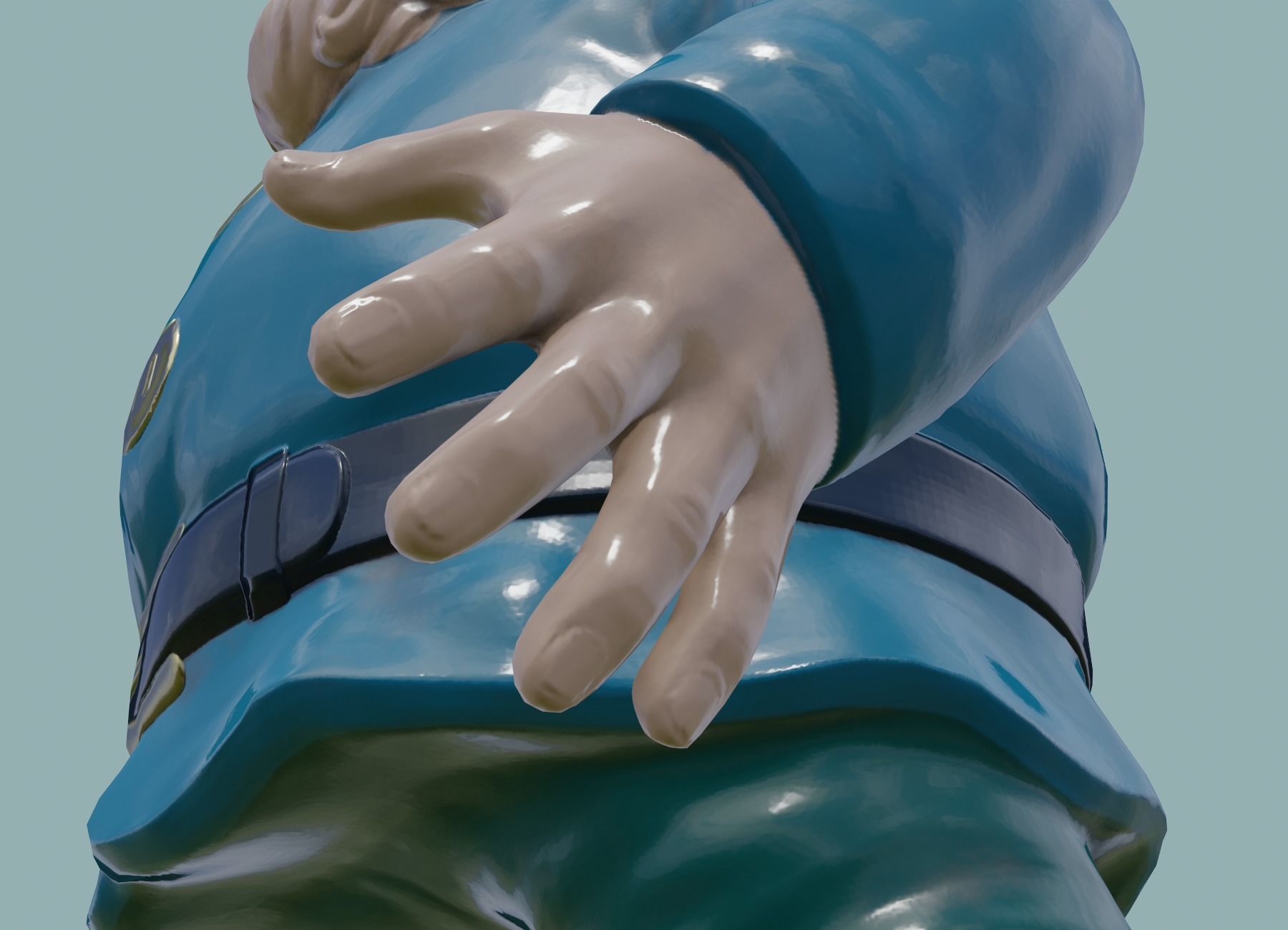 Garden Gnome PBR Low-poly 3D model_11