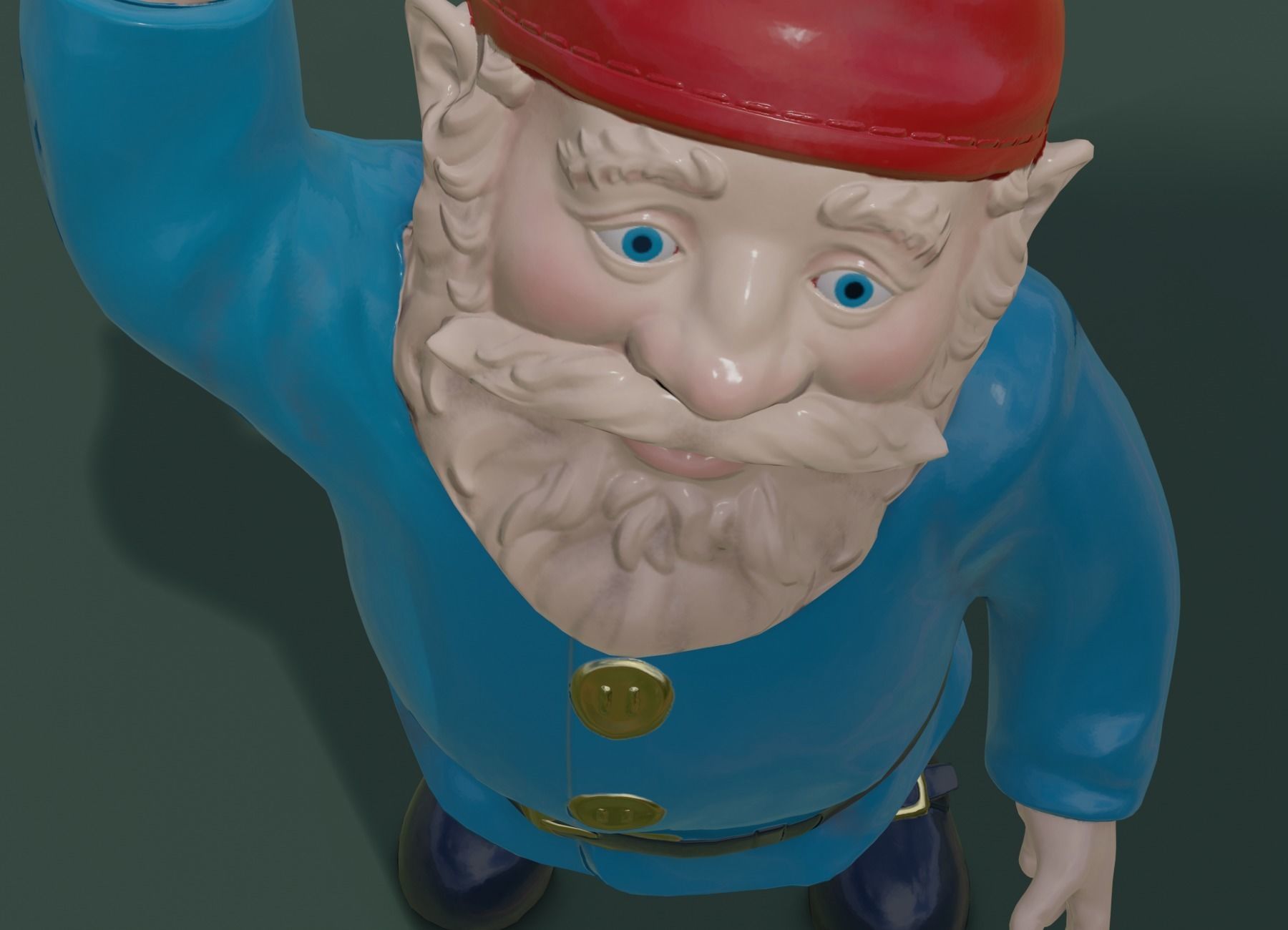 Garden Gnome PBR Low-poly 3D model_12