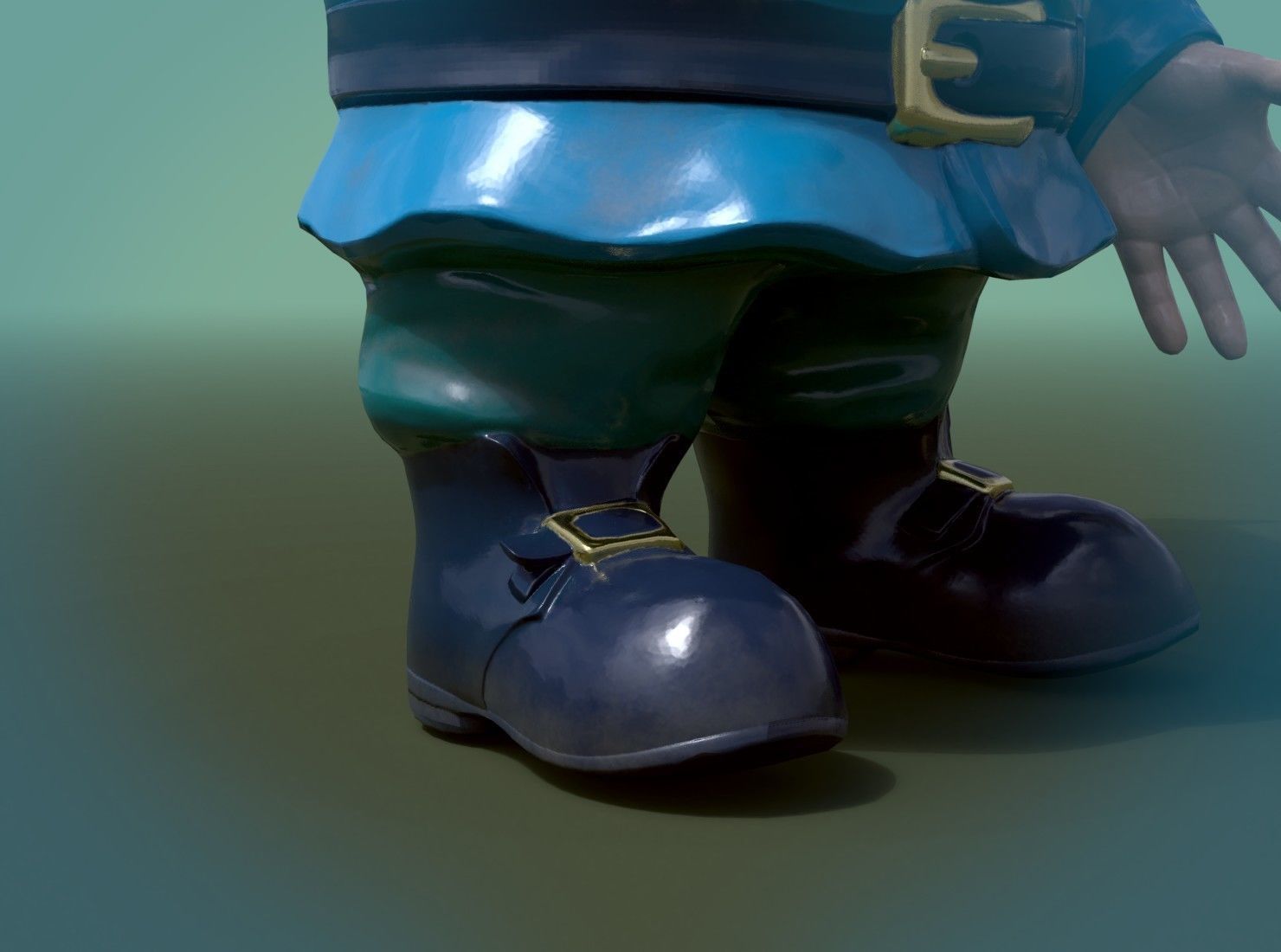 Garden Gnome PBR Low-poly 3D model_5