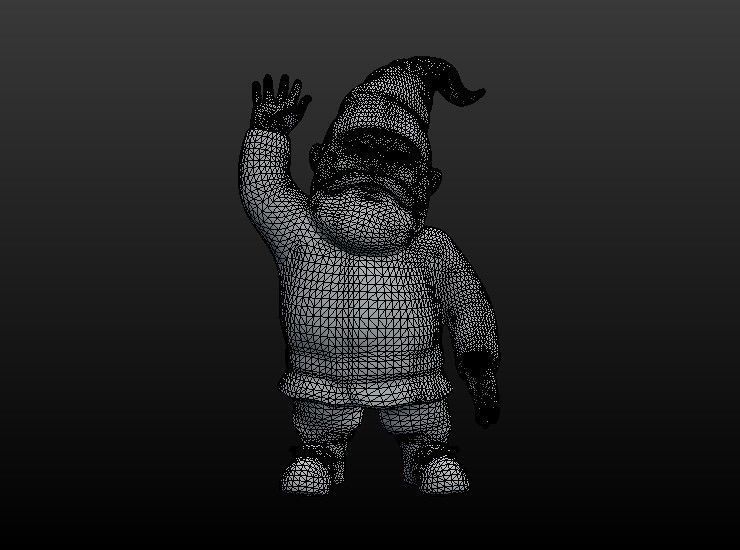 Garden Gnome PBR Low-poly 3D model_15