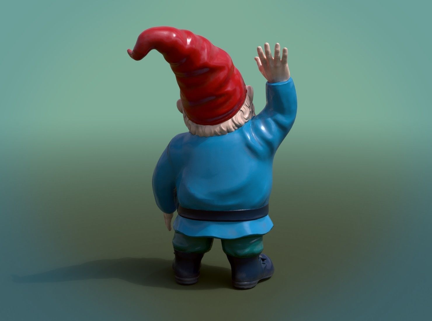 Garden Gnome PBR Low-poly 3D model_1