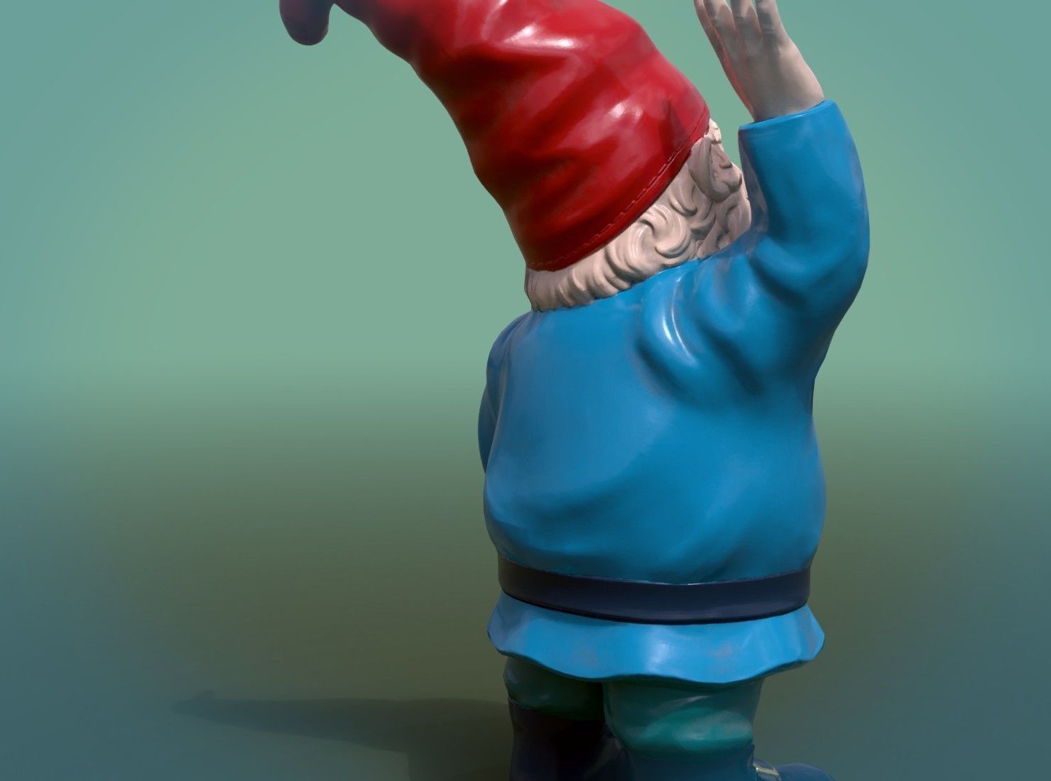 Garden Gnome PBR Low-poly 3D model_3