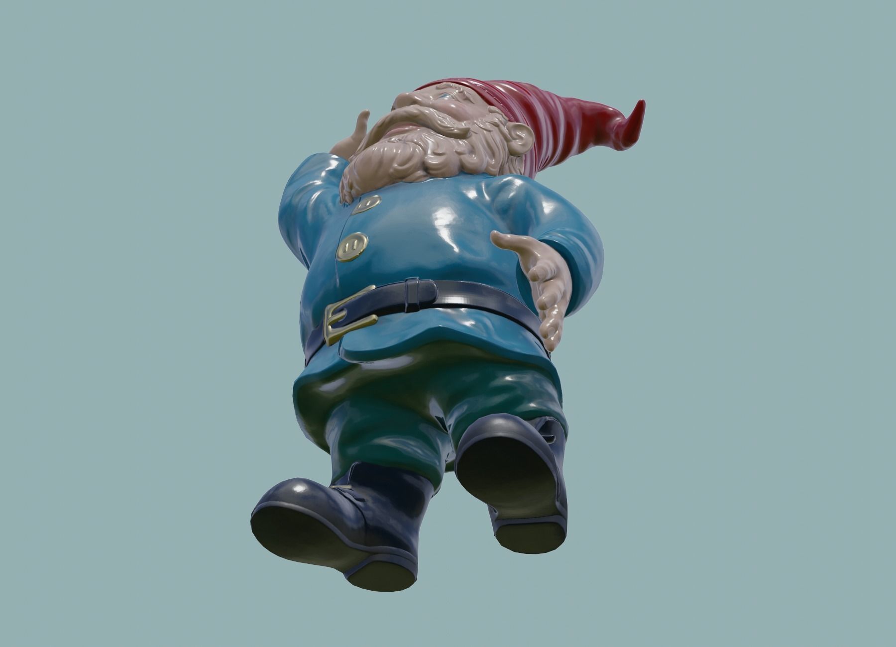 Garden Gnome PBR Low-poly 3D model_13