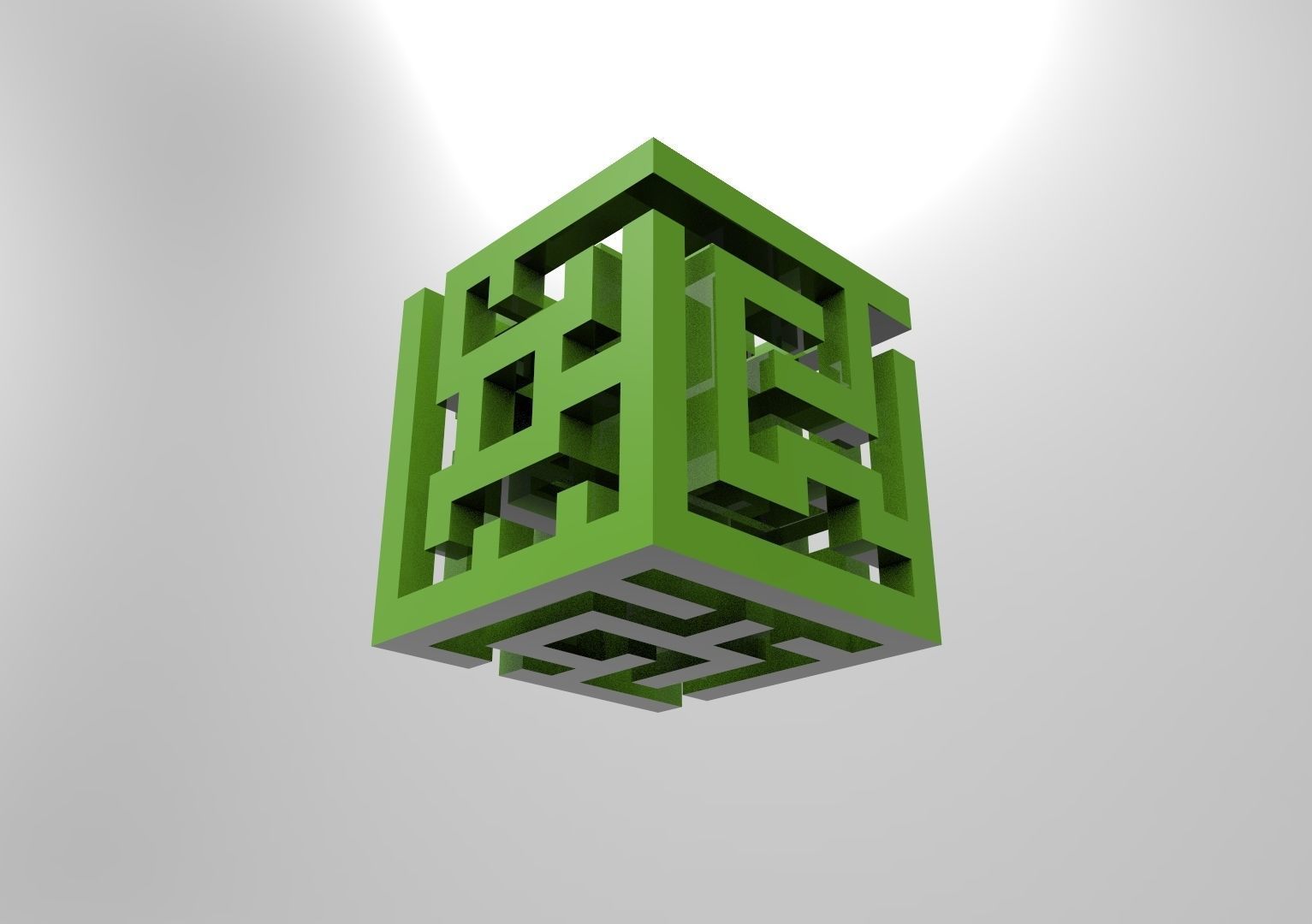 abstraction cube 3D print model_4