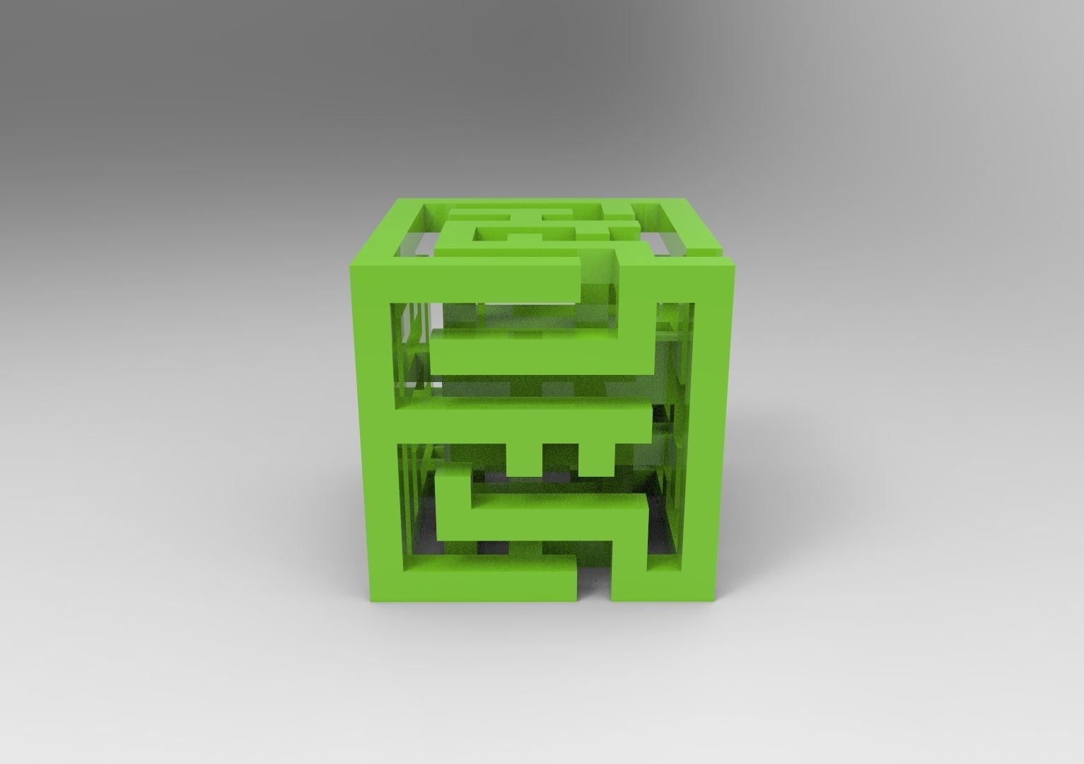 abstraction cube 3D print model_1