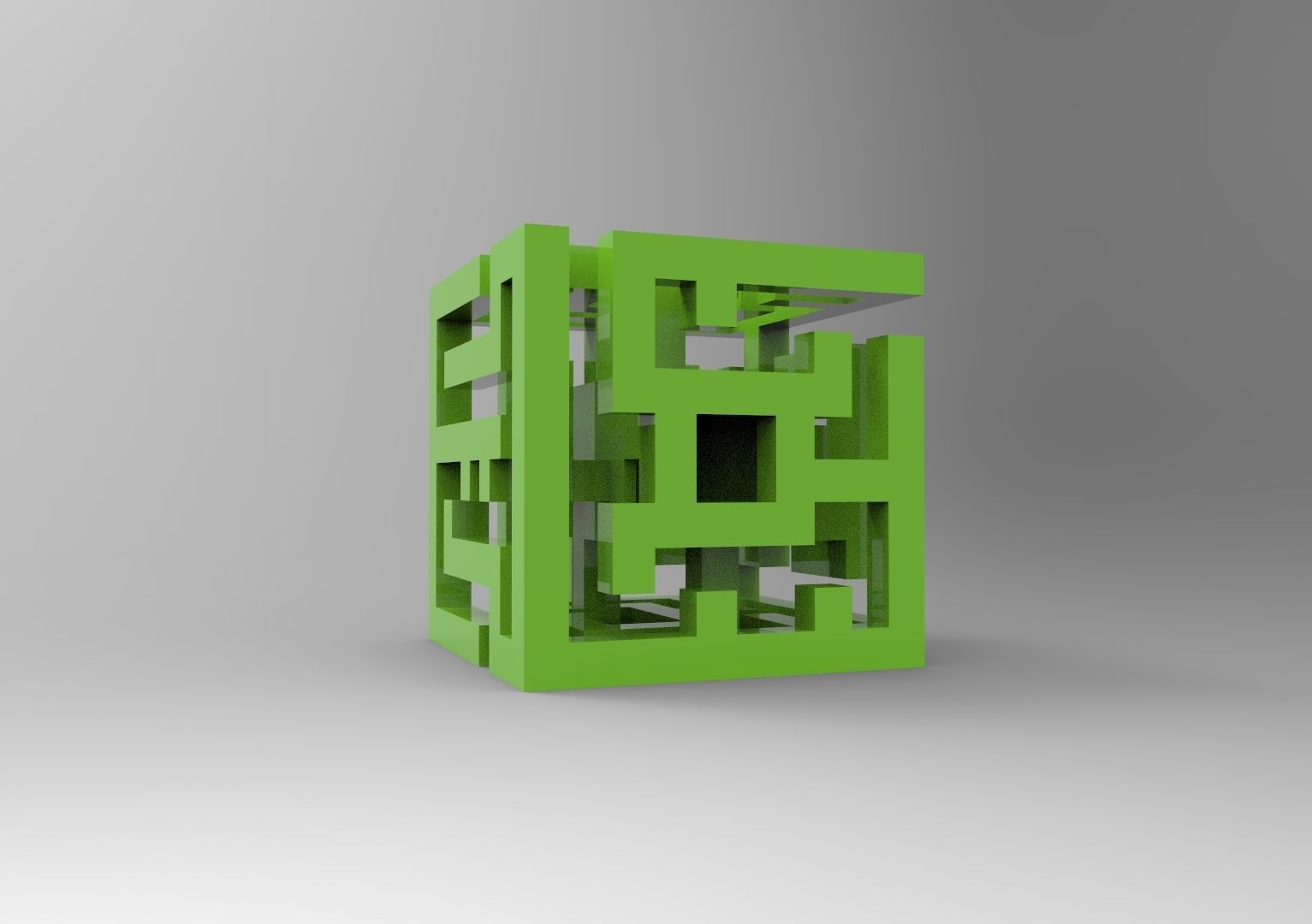 abstraction cube 3D print model_3