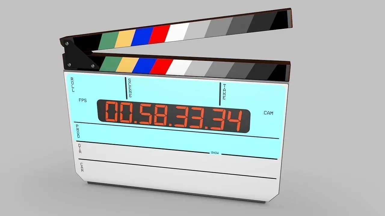 Clapper board 3D model_0