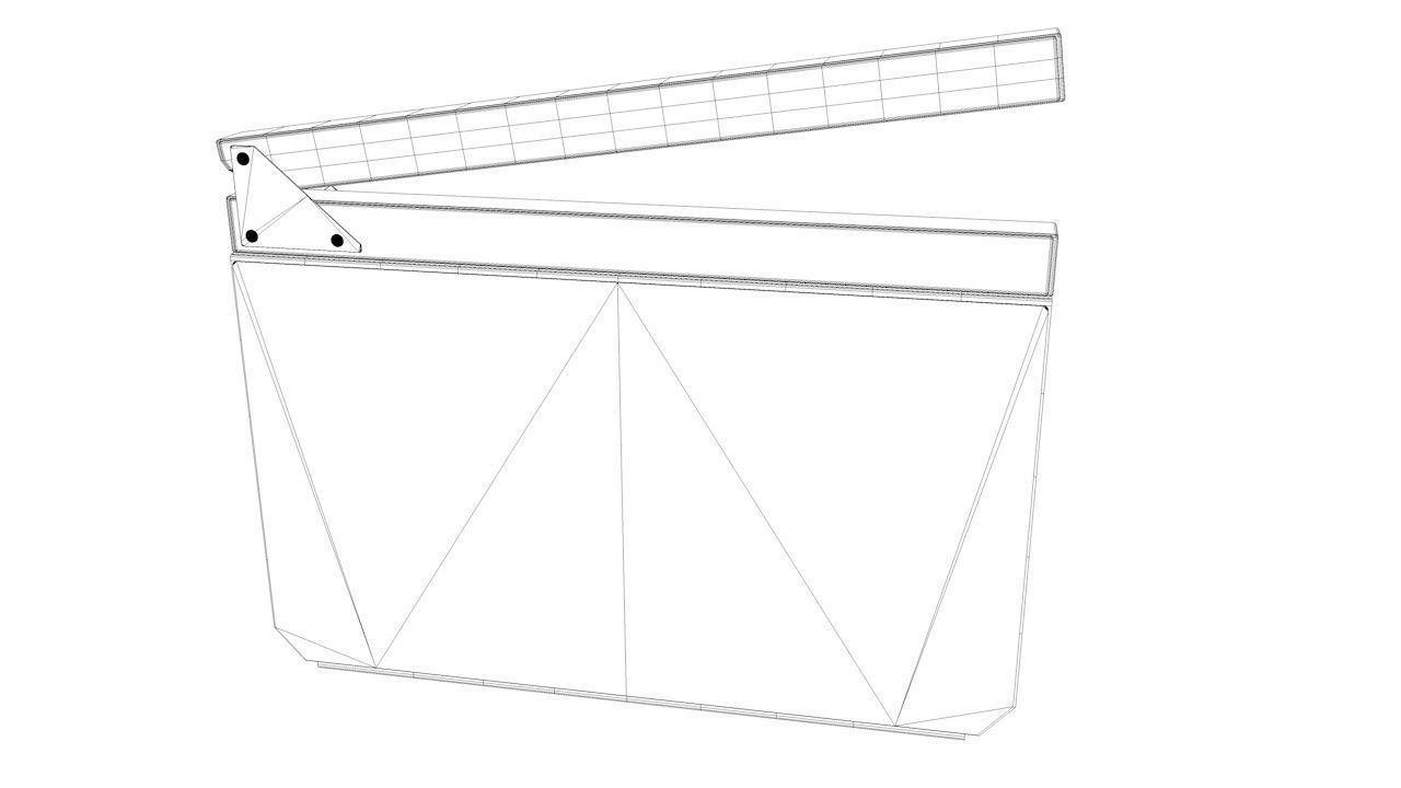 Clapper board 3D model_3