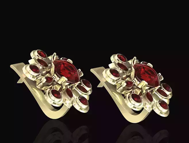 flower spinner earrings