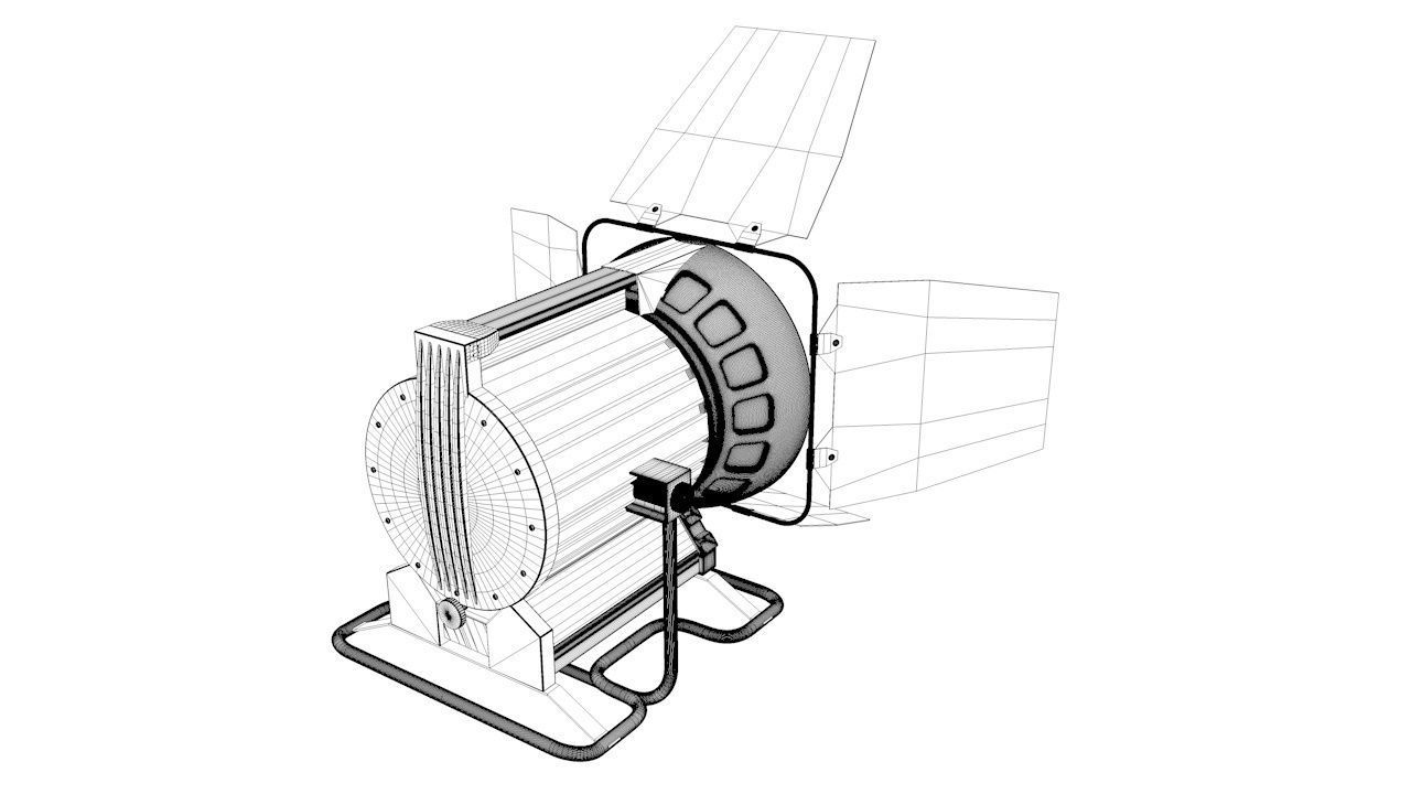 Studio-Lamp studio light 3D model_4