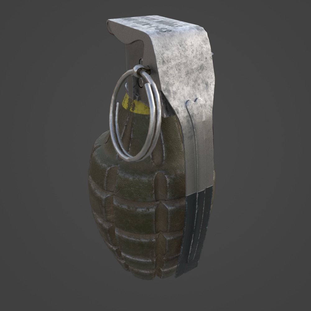 Grenade MK2 - Gameready Asset Low-poly 3D model_1