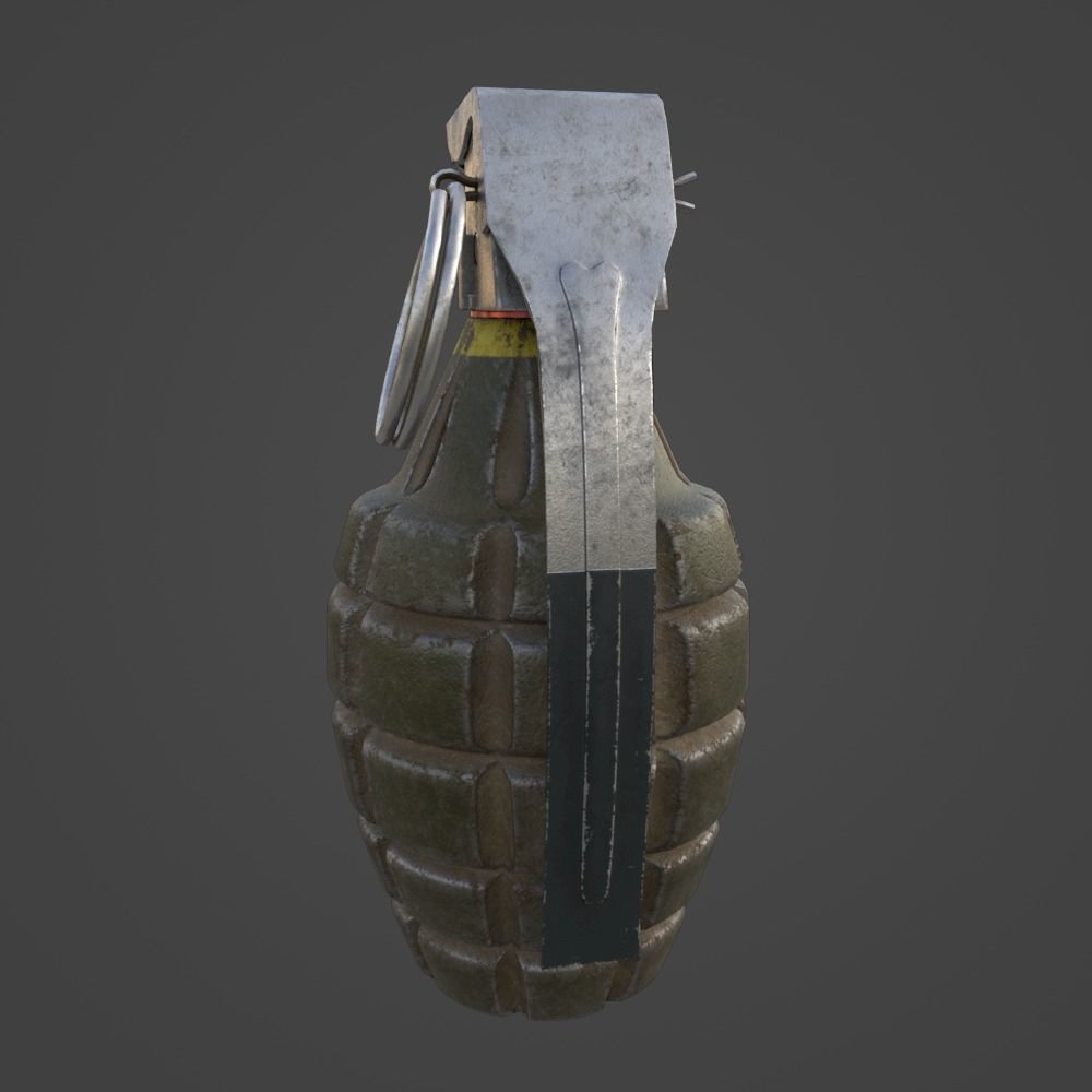 Grenade MK2 - Gameready Asset Low-poly 3D model_3