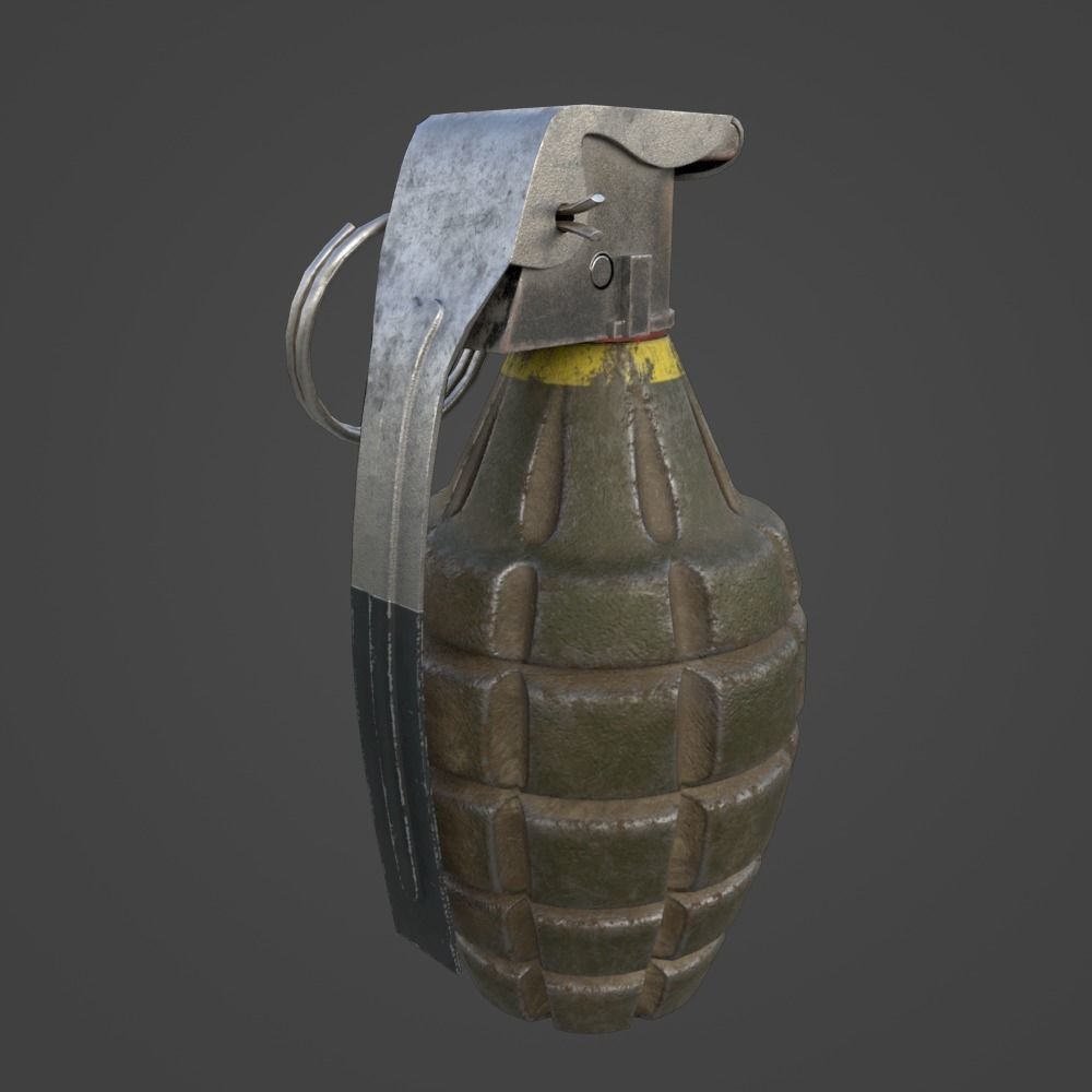 Grenade MK2 - Gameready Asset Low-poly 3D model_4